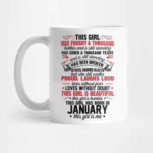 This Girl Was Born In January Mug